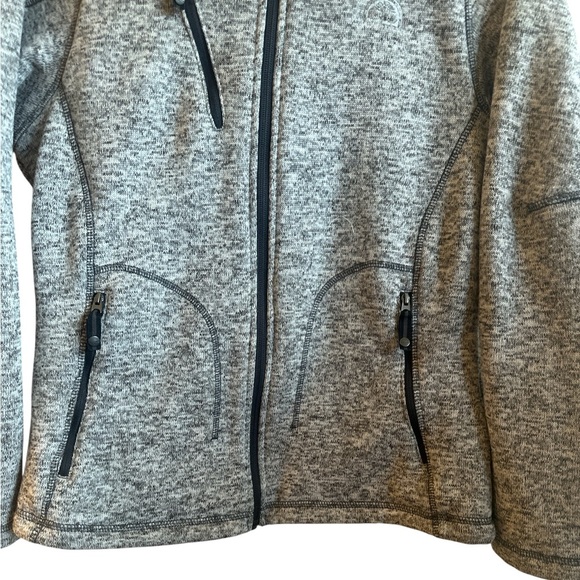 North End Jacket Size Medium Heathered Gray Full Zipper Closure Zippered Pockets - Picture 3 of 13